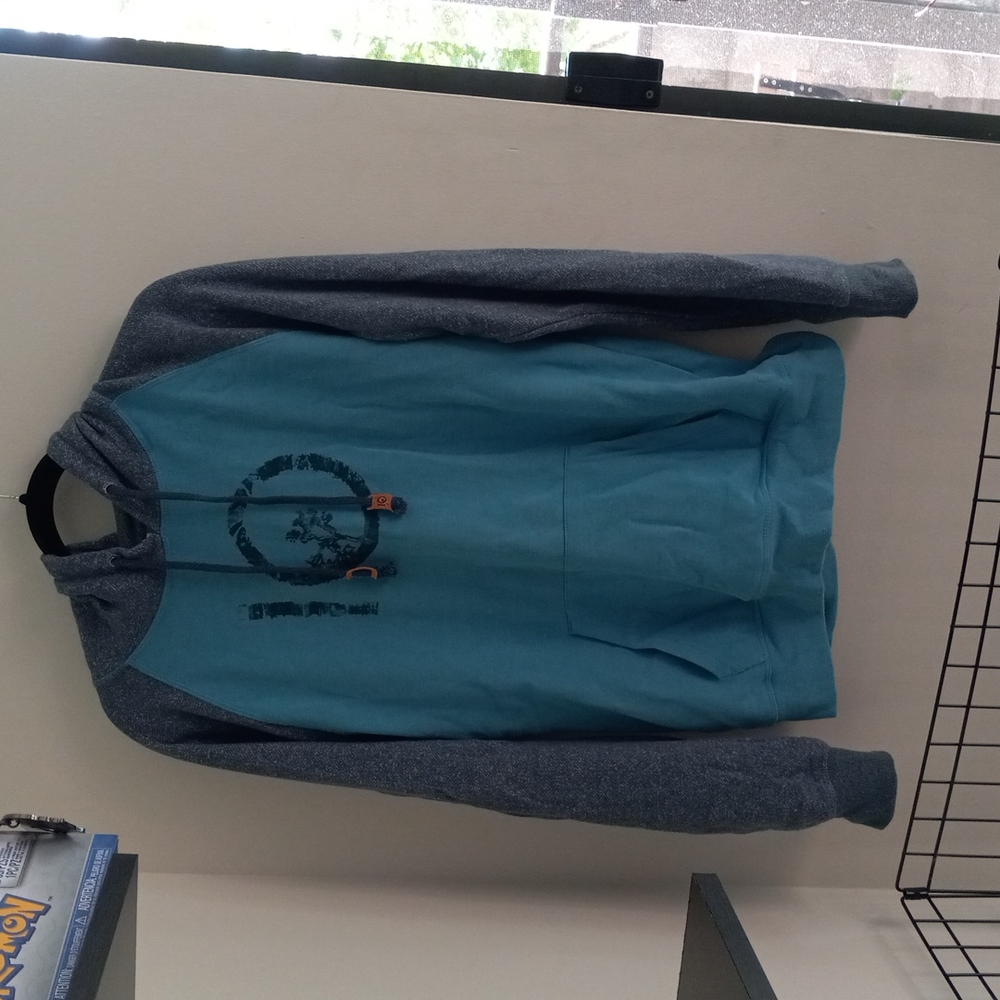 Blue and Grey Tentree Hooded Sweater Size S